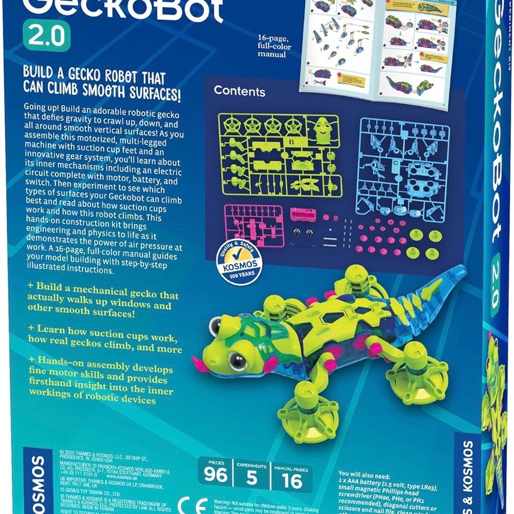 NIB Thames & Kosmos Gecko Bot 2.0 STEM Experiment Kit,Build A Robot,Educational - Picture 2 of 7